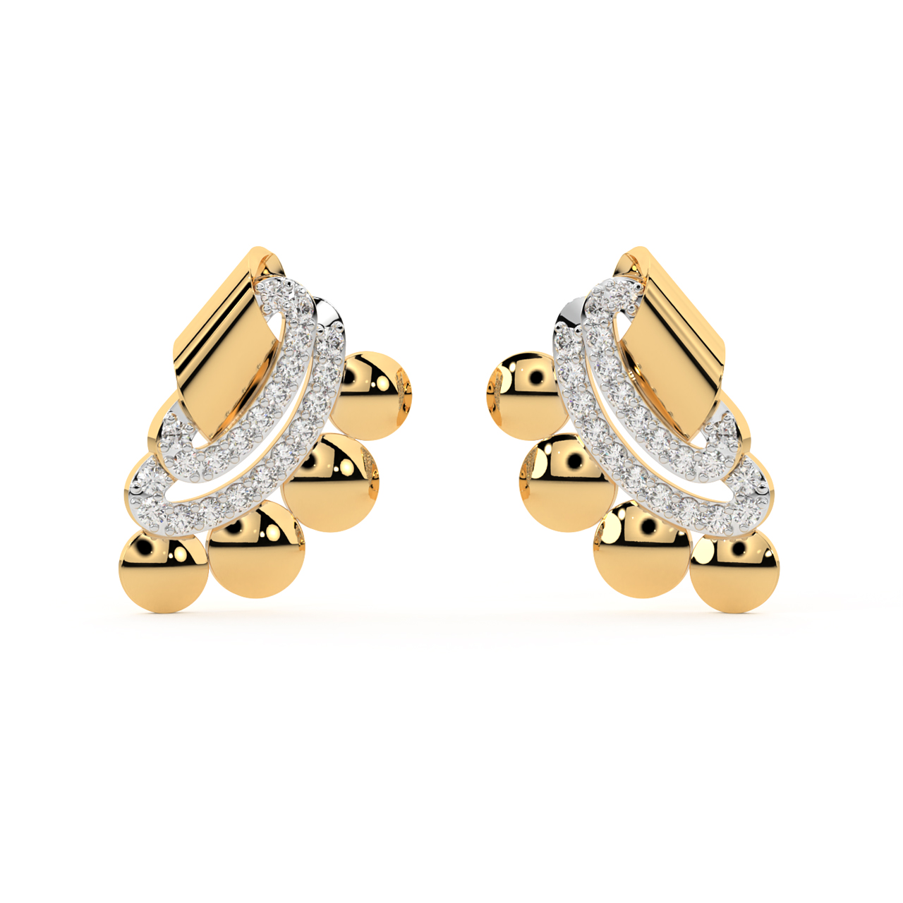 Mood O Comfy Gold Stud Earring